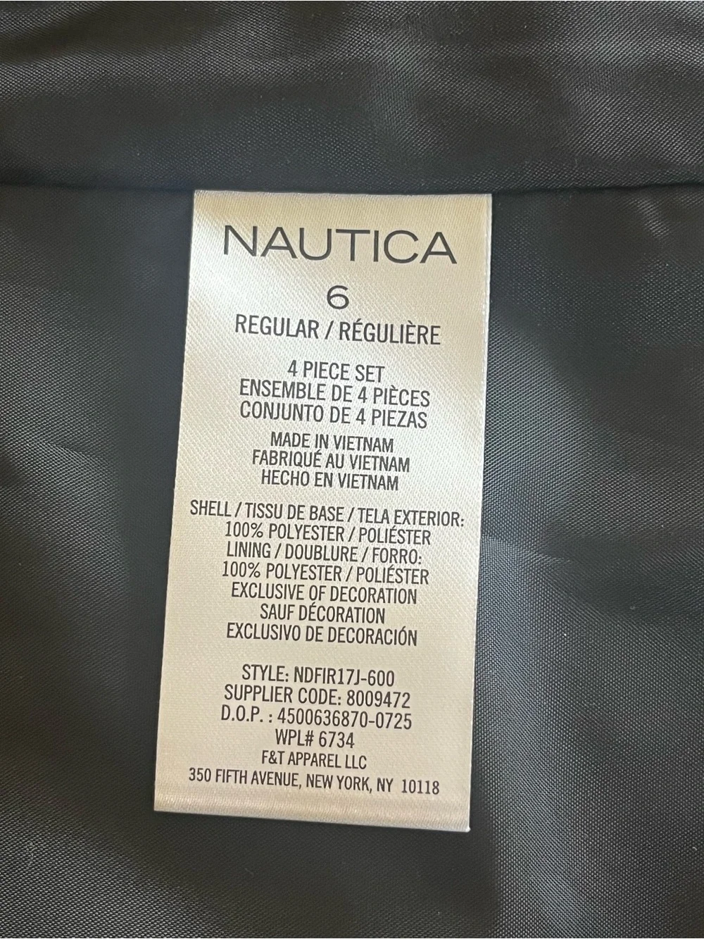 Nautica Red Satin FestiveVest with Plaid Tie and Pocket Square